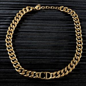 Christian Dior Gold Chocker Necklace